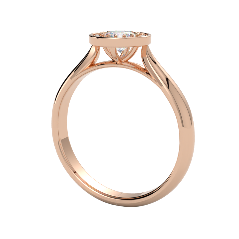 Pierścionek z diamentem Luminis – złoto różowe 750 – GOLDPORT